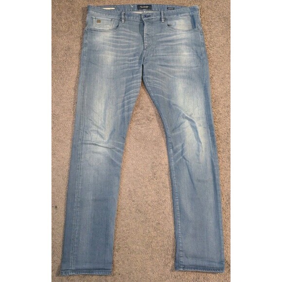 Scotch & Soda Ralston Slim Fit Button Fly Blue Denim Jeans Men's 36x34 - Picture 2 of 8